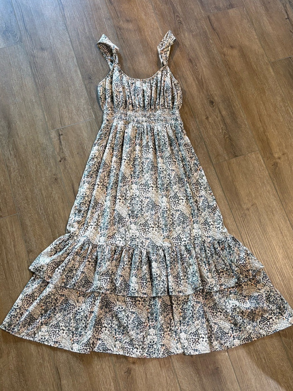 Paige Gisella Midi Dress Ecru Multi Small